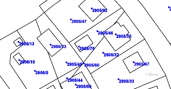 Parcela st. 2905/46 v KÚ Duchcov, Katastrální mapa