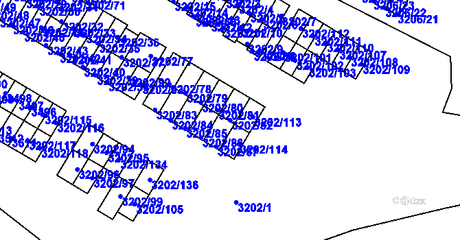 Parcela st. 3202/82 v KÚ Duchcov, Katastrální mapa