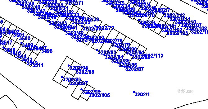 Parcela st. 3202/84 v KÚ Duchcov, Katastrální mapa