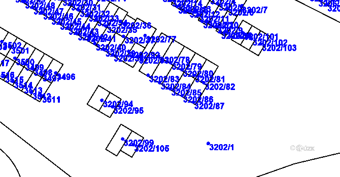 Parcela st. 3202/85 v KÚ Duchcov, Katastrální mapa
