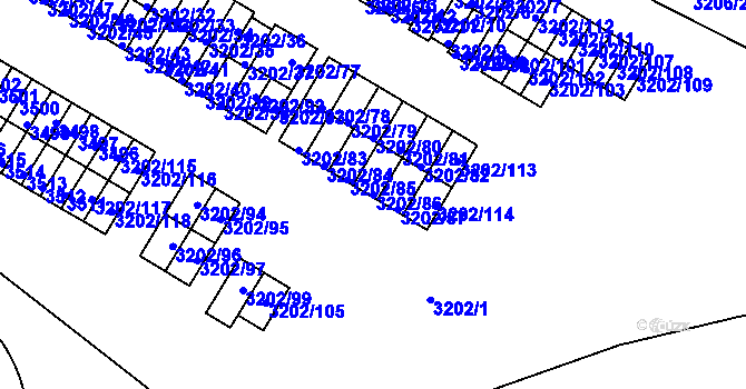 Parcela st. 3202/86 v KÚ Duchcov, Katastrální mapa