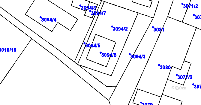 Parcela st. 3094/6 v KÚ Duchcov, Katastrální mapa