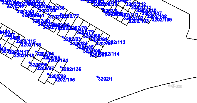 Parcela st. 3202/114 v KÚ Duchcov, Katastrální mapa