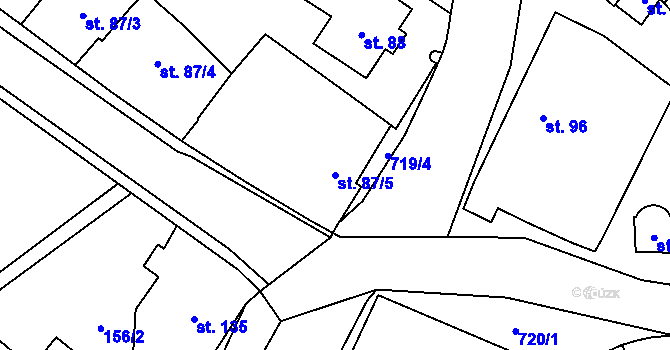 Parcela st. 87/5 v KÚ Dukovany, Katastrální mapa