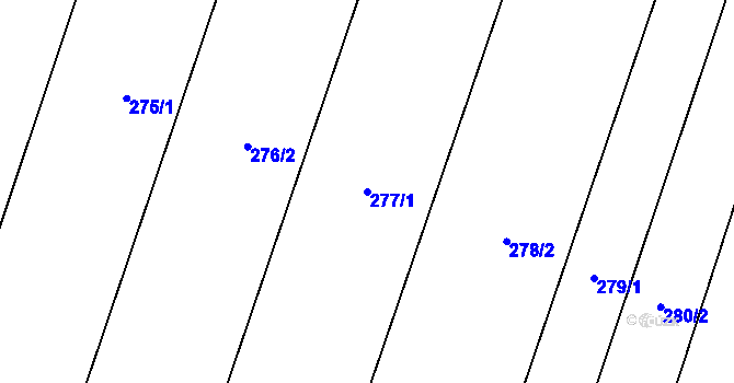 Parcela st. 277/1 v KÚ Dukovany, Katastrální mapa