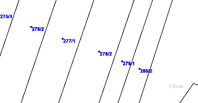 Parcela st. 278/2 v KÚ Dukovany, Katastrální mapa