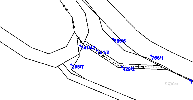 Parcela st. 751/2 v KÚ Dukovany, Katastrální mapa