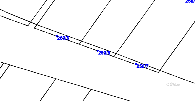 Parcela st. 250/6 v KÚ Dukovany, Katastrální mapa