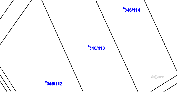 Parcela st. 346/113 v KÚ Dukovany, Katastrální mapa