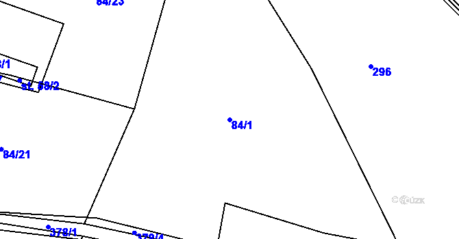 Parcela st. 84/1 v KÚ Dunovice, Katastrální mapa