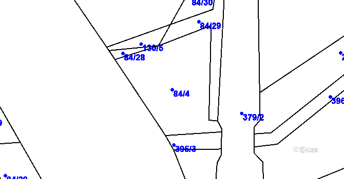 Parcela st. 84/4 v KÚ Dunovice, Katastrální mapa
