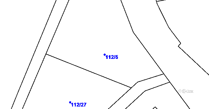 Parcela st. 112/5 v KÚ Dušníky, Katastrální mapa