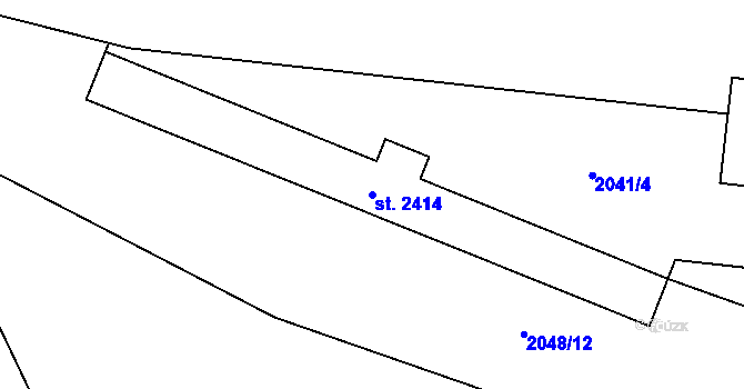 Parcela st. 2414 v KÚ Dvůr Králové nad Labem, Katastrální mapa