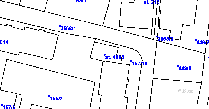 Parcela st. 4015 v KÚ Dvůr Králové nad Labem, Katastrální mapa