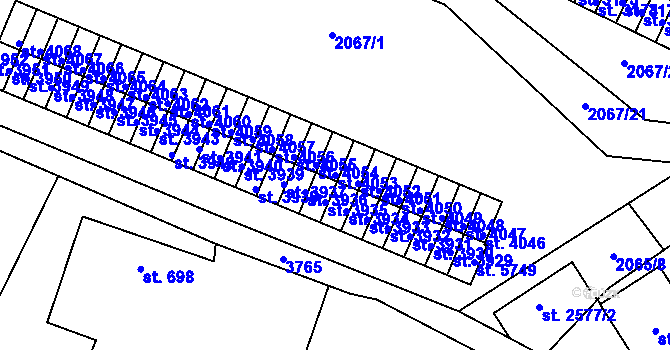 Parcela st. 4053 v KÚ Dvůr Králové nad Labem, Katastrální mapa