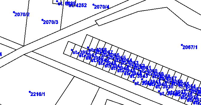 Parcela st. 4066 v KÚ Dvůr Králové nad Labem, Katastrální mapa