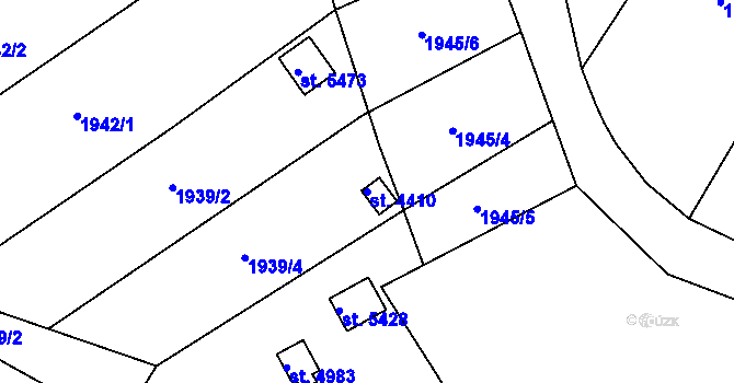 Parcela st. 4410 v KÚ Dvůr Králové nad Labem, Katastrální mapa
