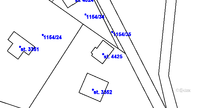 Parcela st. 4425 v KÚ Dvůr Králové nad Labem, Katastrální mapa