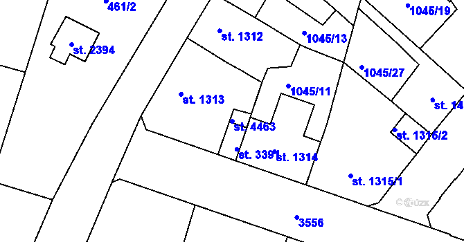 Parcela st. 4463 v KÚ Dvůr Králové nad Labem, Katastrální mapa