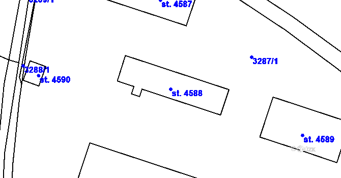 Parcela st. 4588 v KÚ Dvůr Králové nad Labem, Katastrální mapa