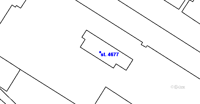 Parcela st. 4677 v KÚ Dvůr Králové nad Labem, Katastrální mapa