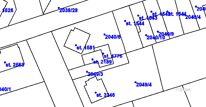 Parcela st. 4776 v KÚ Dvůr Králové nad Labem, Katastrální mapa