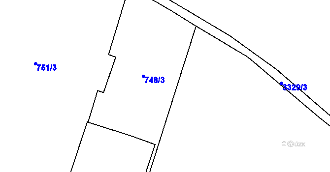 Parcela st. 748/10 v KÚ Dvůr Králové nad Labem, Katastrální mapa