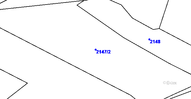 Parcela st. 2147/2 v KÚ Dvůr Králové nad Labem, Katastrální mapa