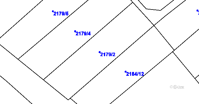 Parcela st. 2179/2 v KÚ Dvůr Králové nad Labem, Katastrální mapa