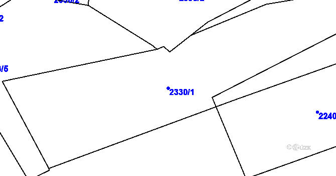 Parcela st. 2330/1 v KÚ Dvůr Králové nad Labem, Katastrální mapa