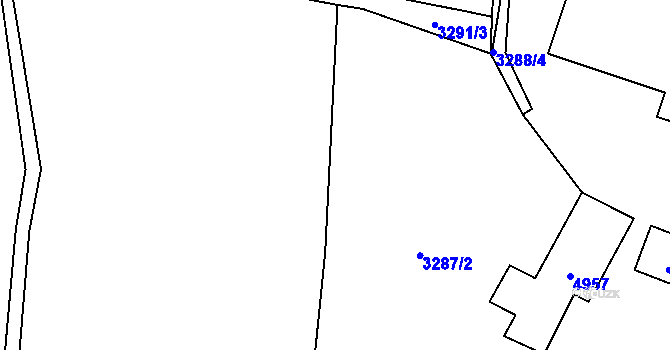 Parcela st. 3284/2 v KÚ Dvůr Králové nad Labem, Katastrální mapa