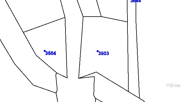 Parcela st. 3503 v KÚ Dvůr Králové nad Labem, Katastrální mapa