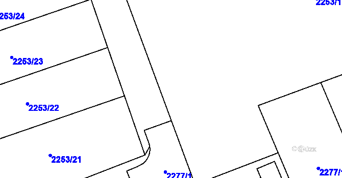 Parcela st. 2270/1 v KÚ Dvůr Králové nad Labem, Katastrální mapa