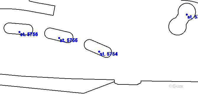 Parcela st. 5754 v KÚ Dvůr Králové nad Labem, Katastrální mapa