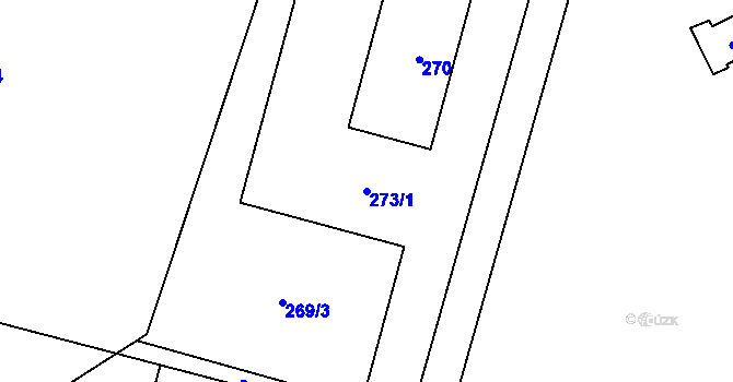 Parcela st. 273/1 v KÚ Velký Karlov, Katastrální mapa
