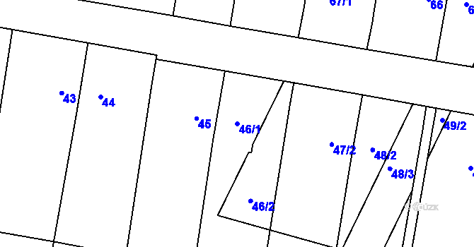 Parcela st. 46/1 v KÚ Velký Karlov, Katastrální mapa