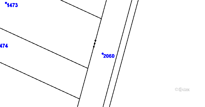 Parcela st. 2060 v KÚ Velký Karlov, Katastrální mapa