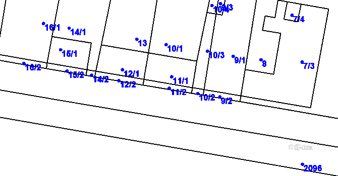 Parcela st. 11/2 v KÚ Velký Karlov, Katastrální mapa