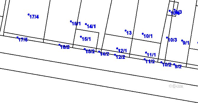 Parcela st. 14/2 v KÚ Velký Karlov, Katastrální mapa