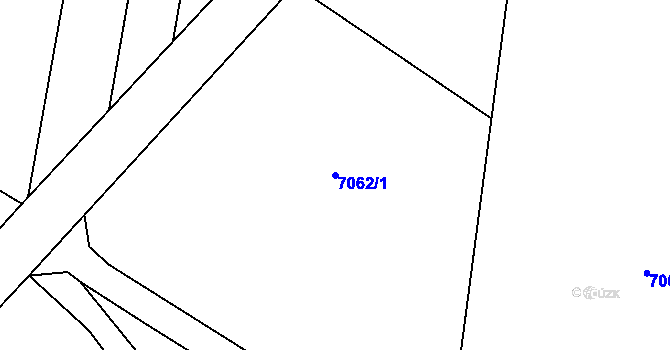 Parcela st. 7062/1 v KÚ Dyjákovičky, Katastrální mapa