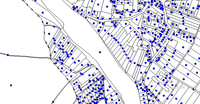 Parcela st. 300 v KÚ Dyje, Katastrální mapa