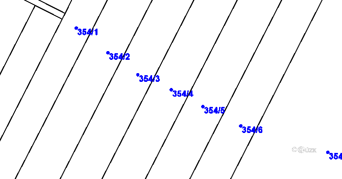 Parcela st. 354/4 v KÚ Dymokury, Katastrální mapa