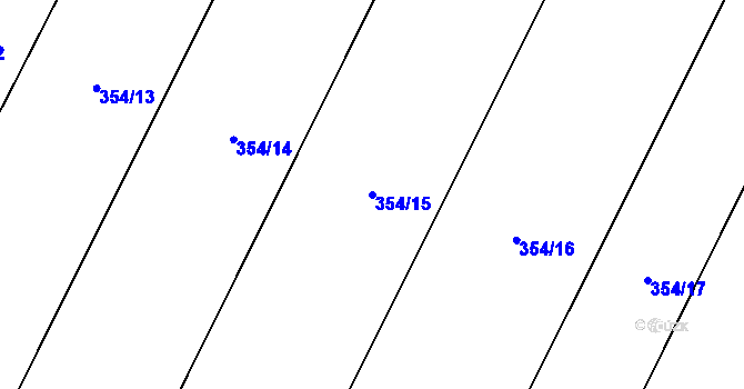 Parcela st. 354/15 v KÚ Dymokury, Katastrální mapa