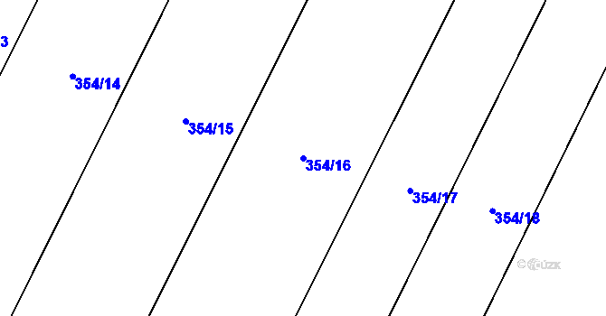 Parcela st. 354/16 v KÚ Dymokury, Katastrální mapa