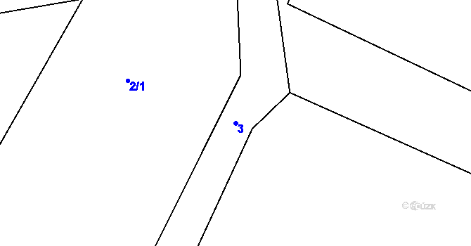 Parcela st. 3 v KÚ Lhota u Dynína, Katastrální mapa