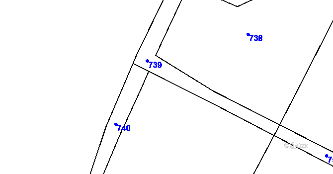 Parcela st. 171/17 v KÚ Lhota u Dynína, Katastrální mapa