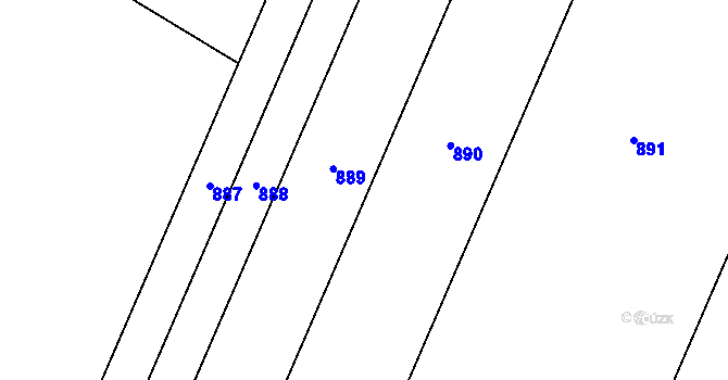 Parcela st. 622/21 v KÚ Lhota u Dynína, Katastrální mapa