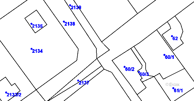 Parcela st. 76/3 v KÚ Dýšina, Katastrální mapa