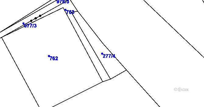 Parcela st. 277/4 v KÚ Dýšina, Katastrální mapa