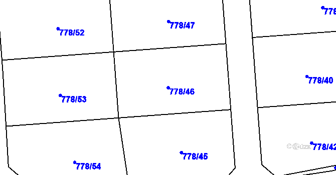 Parcela st. 778/46 v KÚ Dýšina, Katastrální mapa